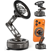 Car Phone Holder,3-AXIS Telescopic Arm Magnetic Phone Mount, 360 Rotatable & Adjustable & Foldable Vacuum Suction Phone Stand,Phone Holders for Your Car/Dashboard/Windshield/Gym/Mirror