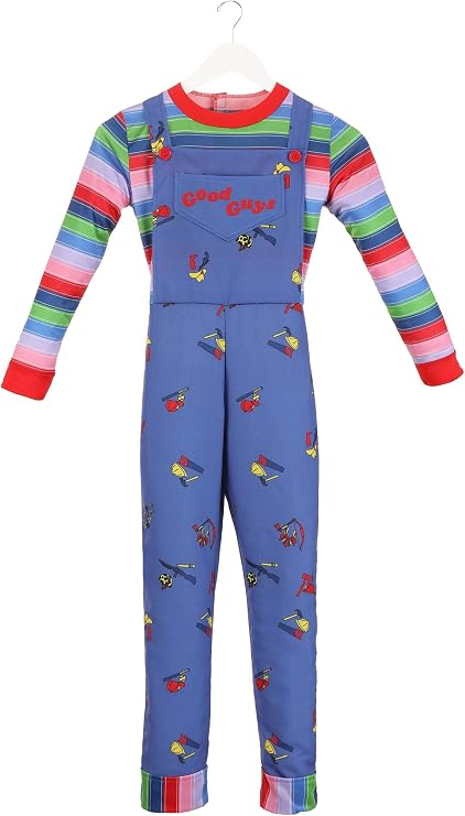Child's Play Chucky Costume for Kids | Chucky Doll Halloween Movie Character Cosplay Outfit Overalls & Shirt