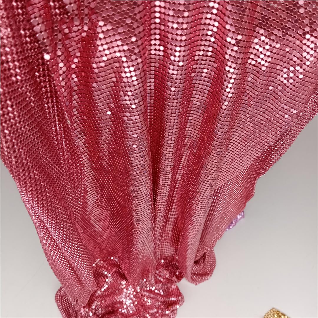 Tissu en maille métallique aluminium bricolage couture bijoux paillettes 3mm