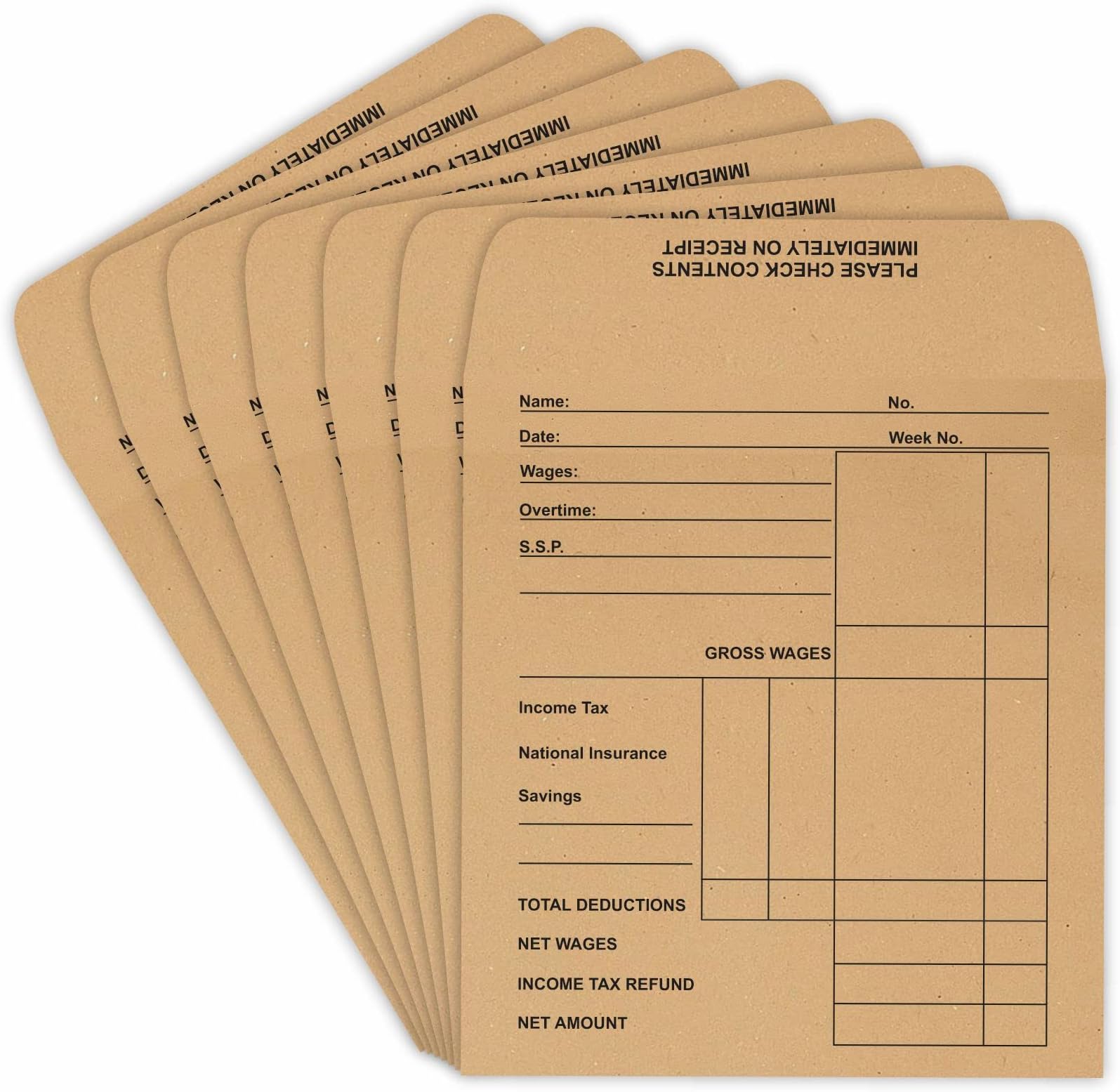 Pay Envelopes Wage Packet Cash Envelope Small Paper Bag Mini Packets for Packing Money Coins Jewelry Funds Home Office School Stationery Supplies Brown Color 10cm X 10cm (Pack of 70)
