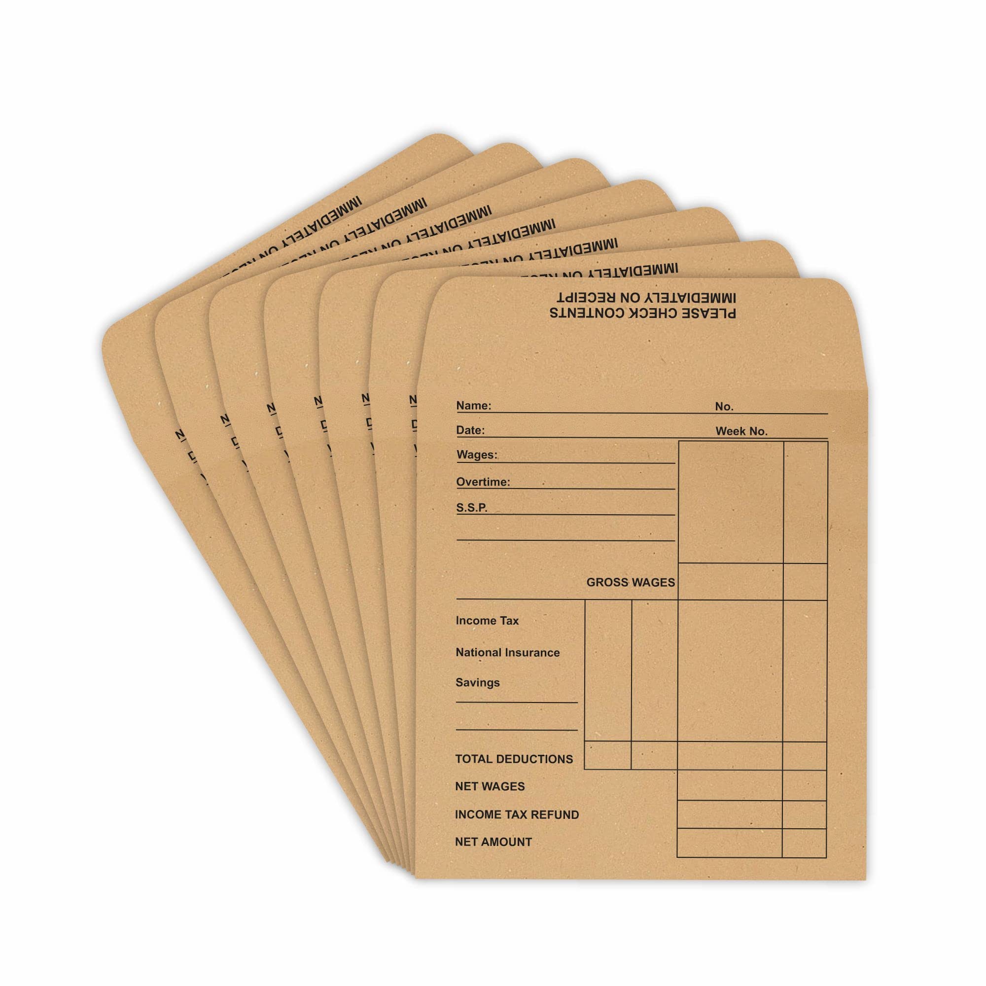 Pay Envelopes Wage Packet Cash Envelope Small Paper Bag Mini Packets for Packing Money Coins Jewelry Funds Home Office School Stationery Supplies Brown Color 10cm X 10cm (Pack of 70)