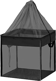 ottostyle.jp ゴミネット 折りたたみ ゴミ箱 屋外 カラスよけ ネット カラス対策 ゴミストッカー ごみ収集箱 カゴ 箱 BOX ゴミ置き場 猫よけ 飛散防止 シンプル [幅50cm/158L相当] [巾着タイプ/ブラック]