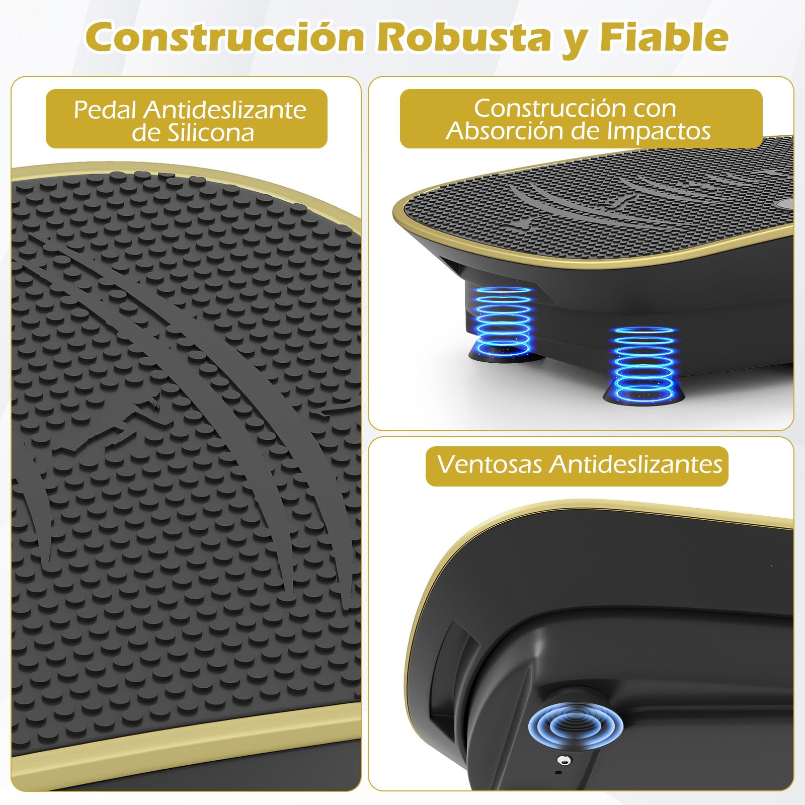 COSTWAY Plataforma Vibración Muscular, Plataforma Vibratoria con 10 Intensidades de Velocidades, Control Remoto, Pantalla LED, Placa Vibratoria para Ejercicios de Cuerpo Completo