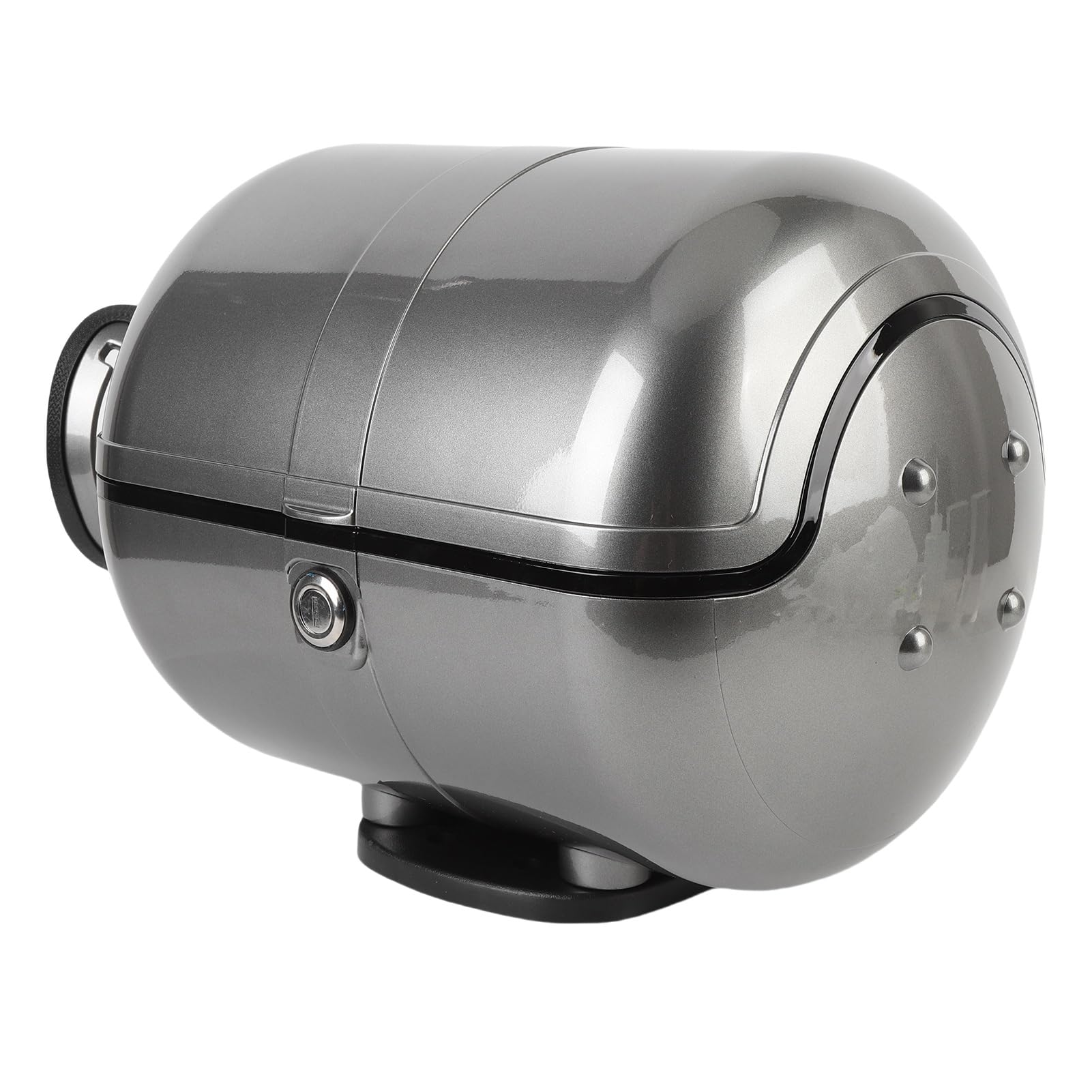 Bauletto per moto, resistente, in ABS, impermeabile, 28 l, antifurto (grigio)