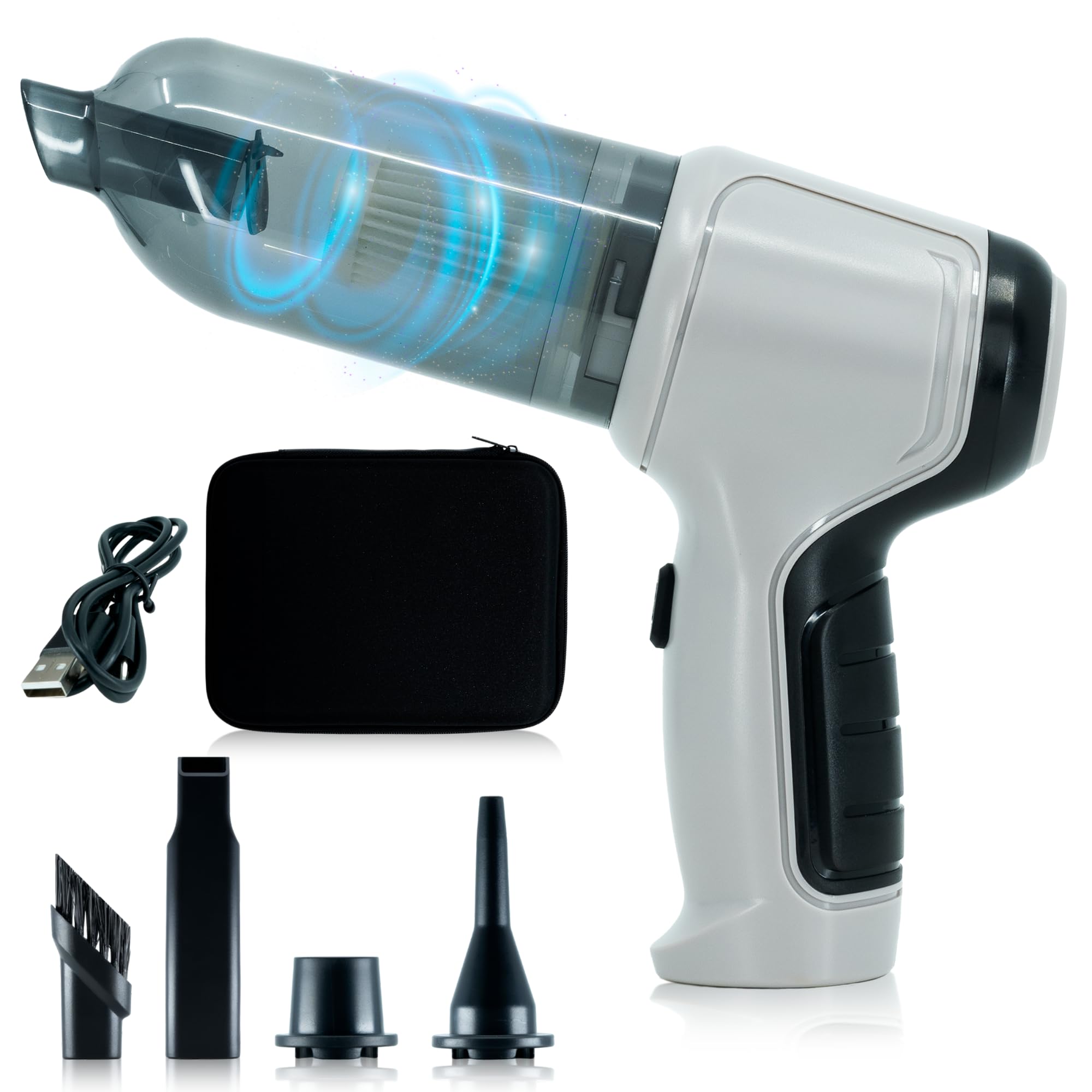 NAJHOM Handheld Vacuum Cordless - 5000PA Car Vacuum Cleaner & Air Duster 3-in-1 Portable Mini Vacuum Cleaner Portable Vacuum Cordless for Car Home