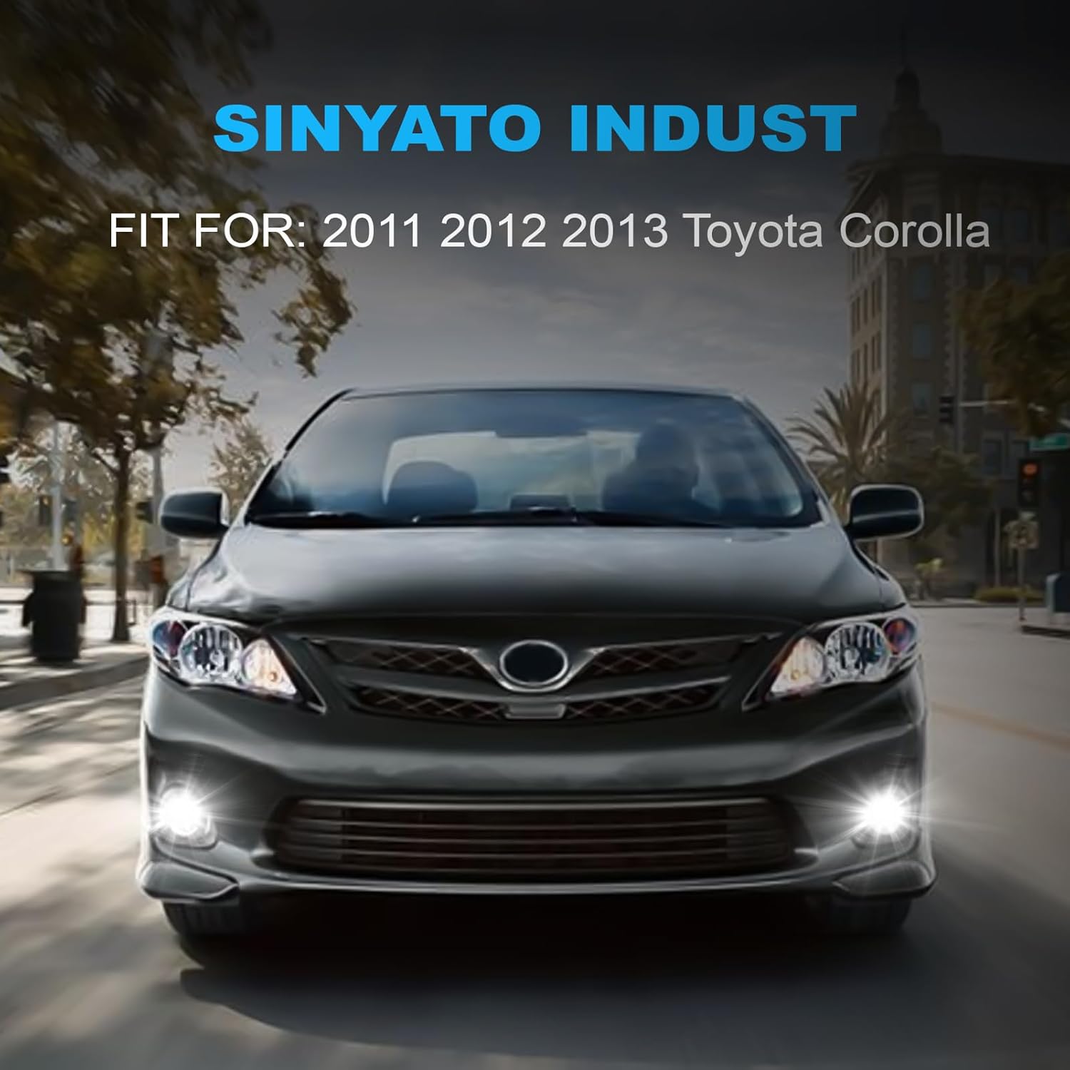 LED Fog Lights Assembly Compatible with Toyota Corolla 2011 2012 2013, Bumper Driving Fog lamp, DOT Certified - 1 Pair