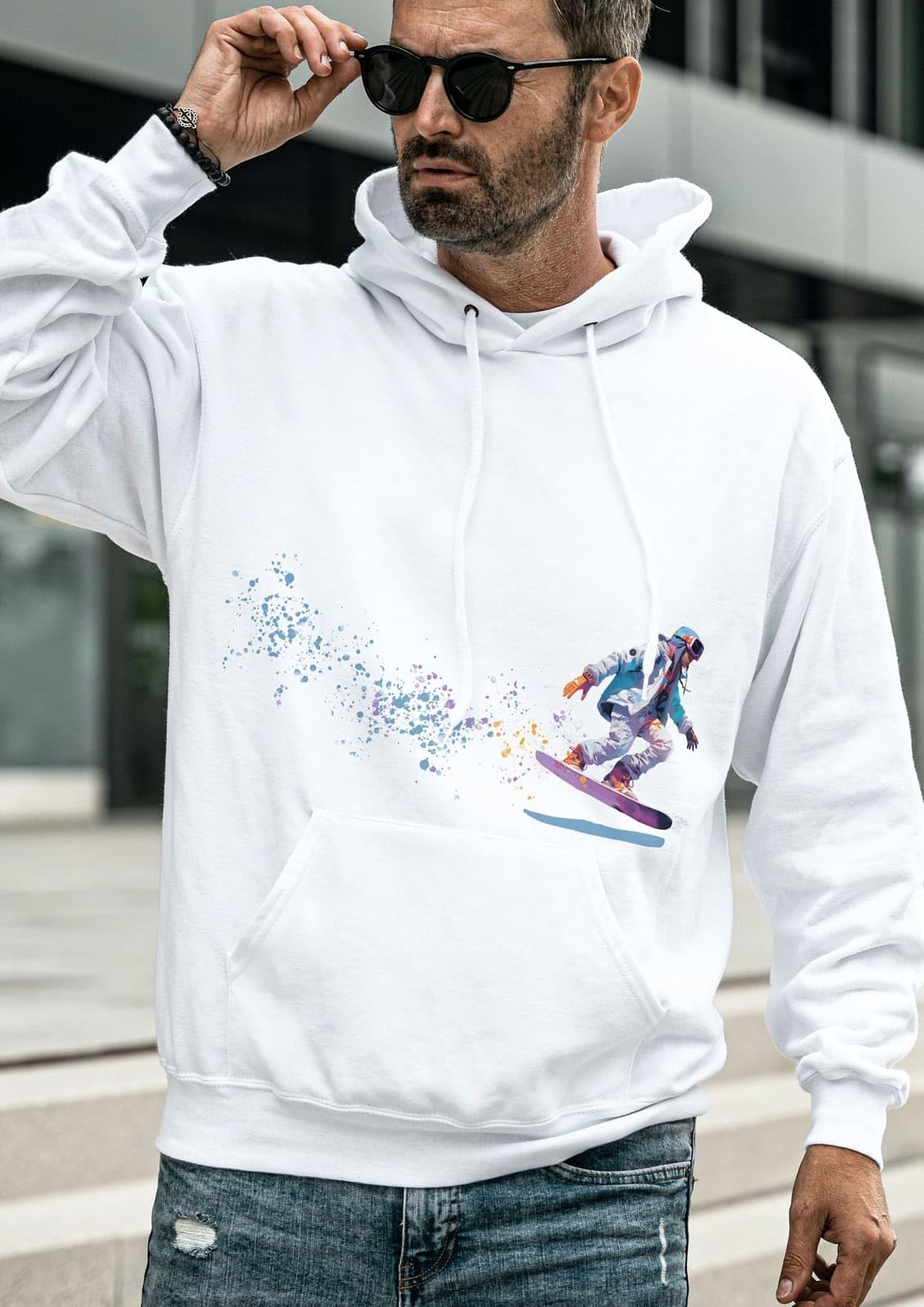 CodeLife Herren Organic Hoodie mit Kapuze aus der Skier Kollektion JH201 AN