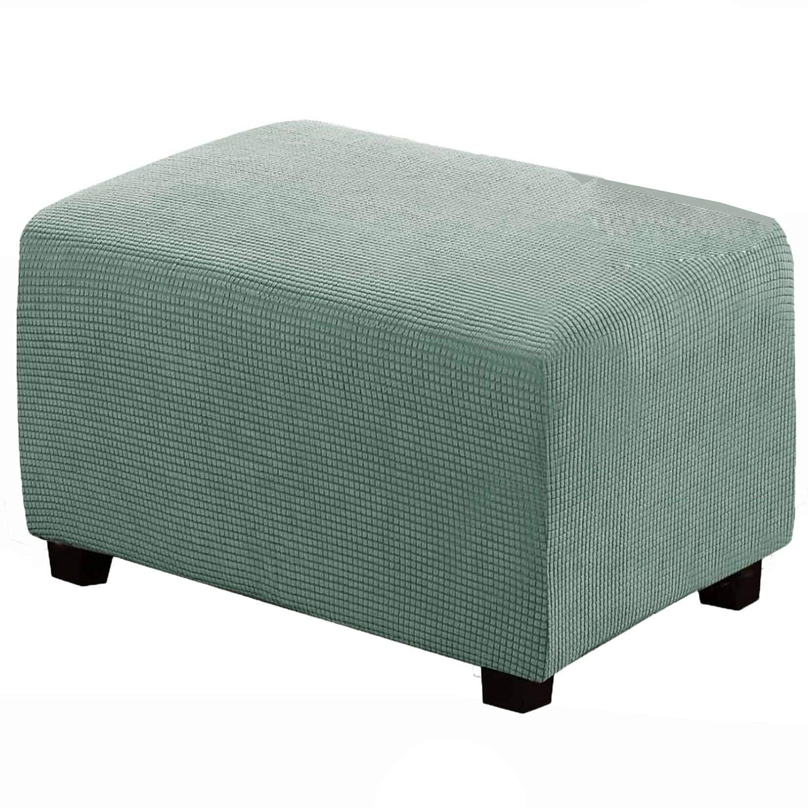 Housse de tabouret jacquard élastique pour repose-pieds rectangulaire
