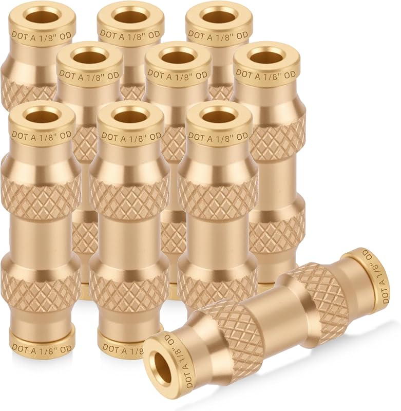 Conexão para linha de freio pneumático HASAOMOI 1/8" em latão – 10 unidades