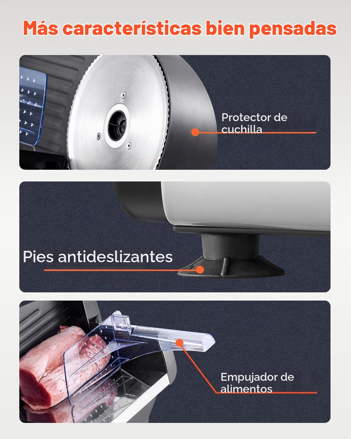 VEVOR Cortadora de Alimentos Eléctrica de 180 W con Dos Cuchillas SUS420 de Primera Calidad, Grosor Ajustable, Máquina Cortadora de Alimentos, Pan Duro y Queso, Uso Doméstico, 390 x 260 x 280 mm