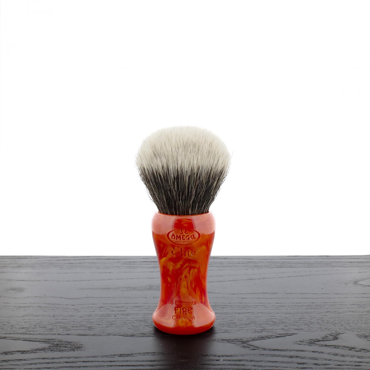 Omega Elements Elite Synthetic Shaving Brush - Fire