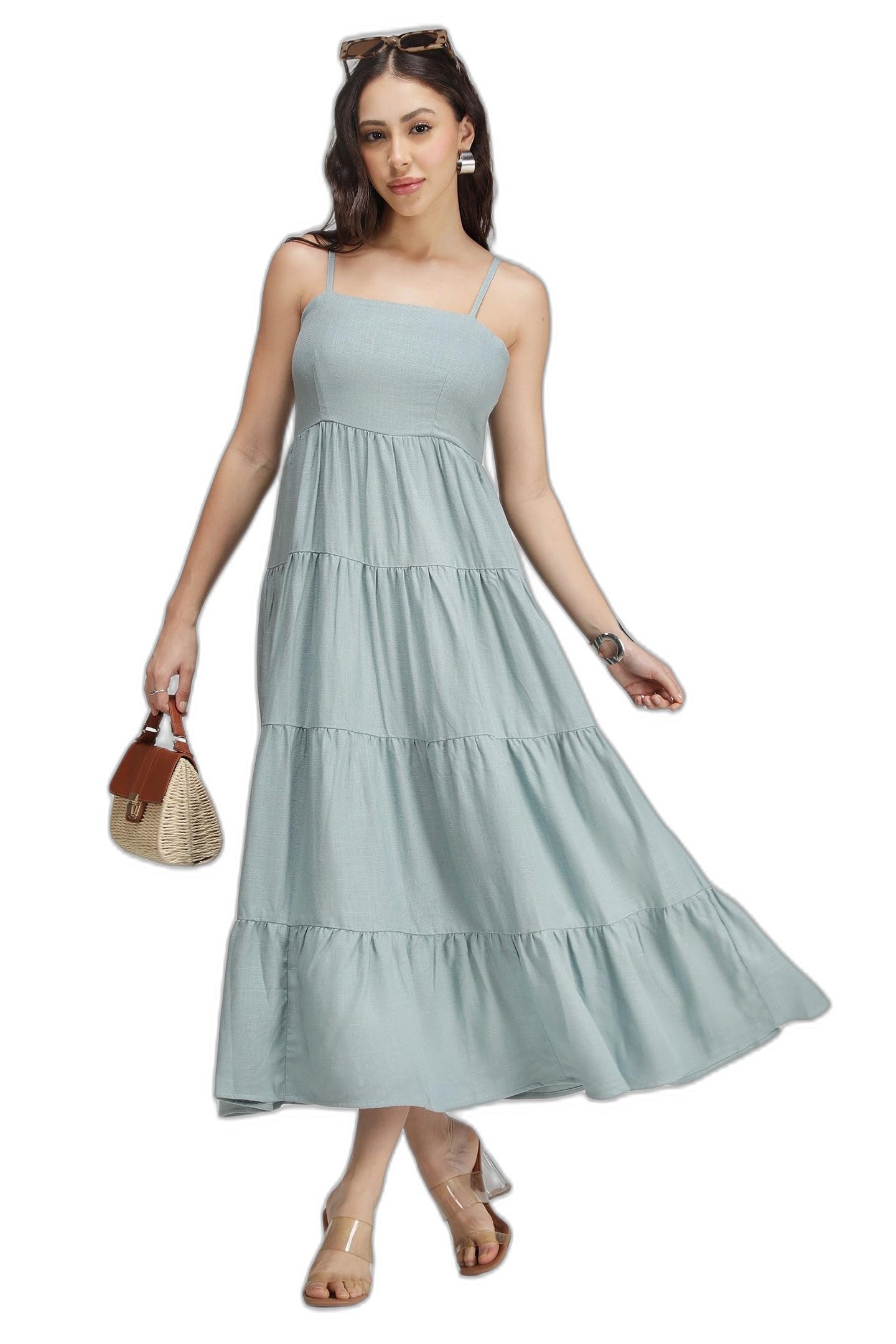 Women's Strappy Maxi Dress Sleeveless Long Length Casual Summer Outfit Adjustable Shoulder Straps Relaxed Fit Flowy Silhouette Vacation Wear Dress-image-45