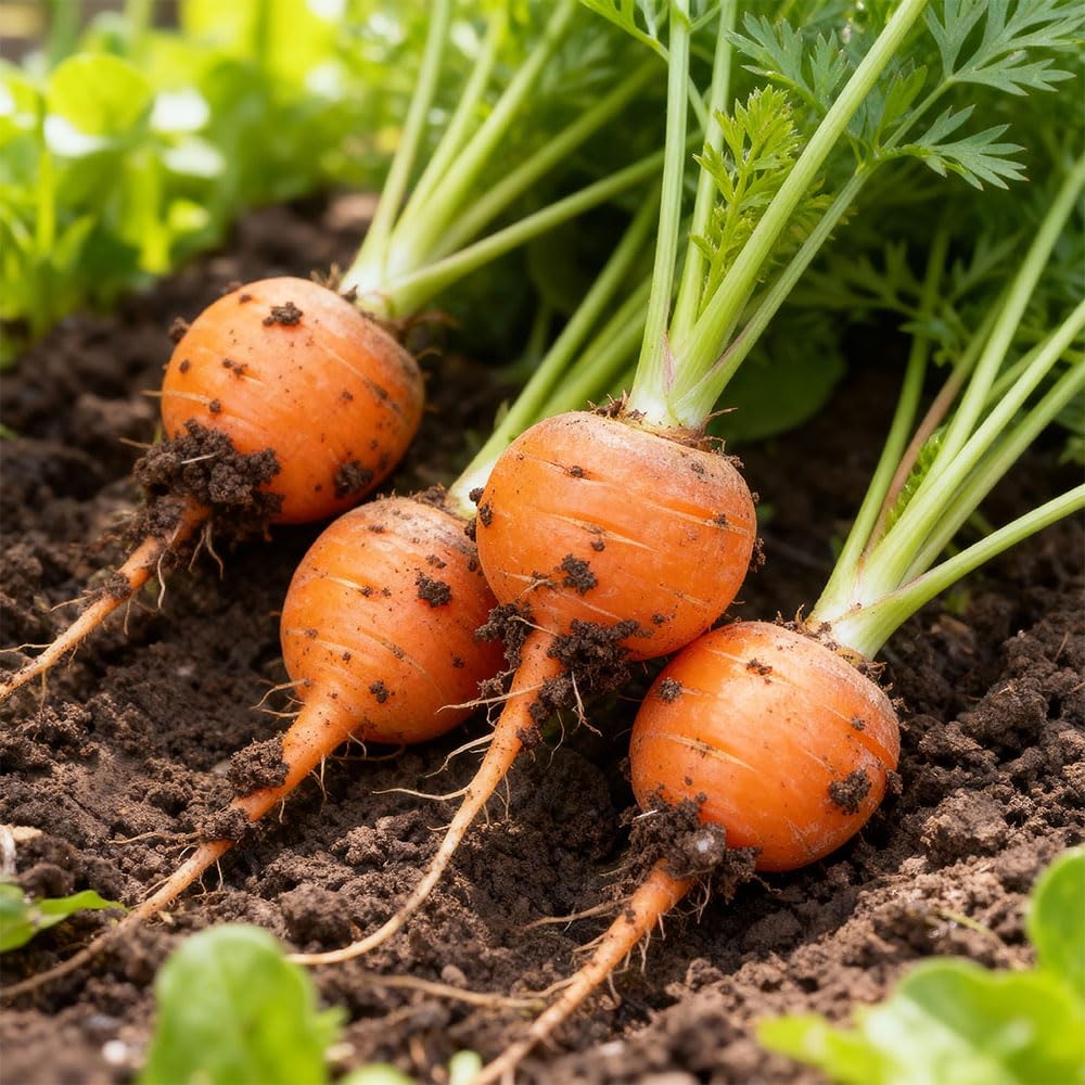 Carrot ‘Paris Market’ Seeds – Round Baby Carrot Italian Variety – Fast Growing & Sweet Flavour – Ideal for Containers, Raised Beds & Small Gardens