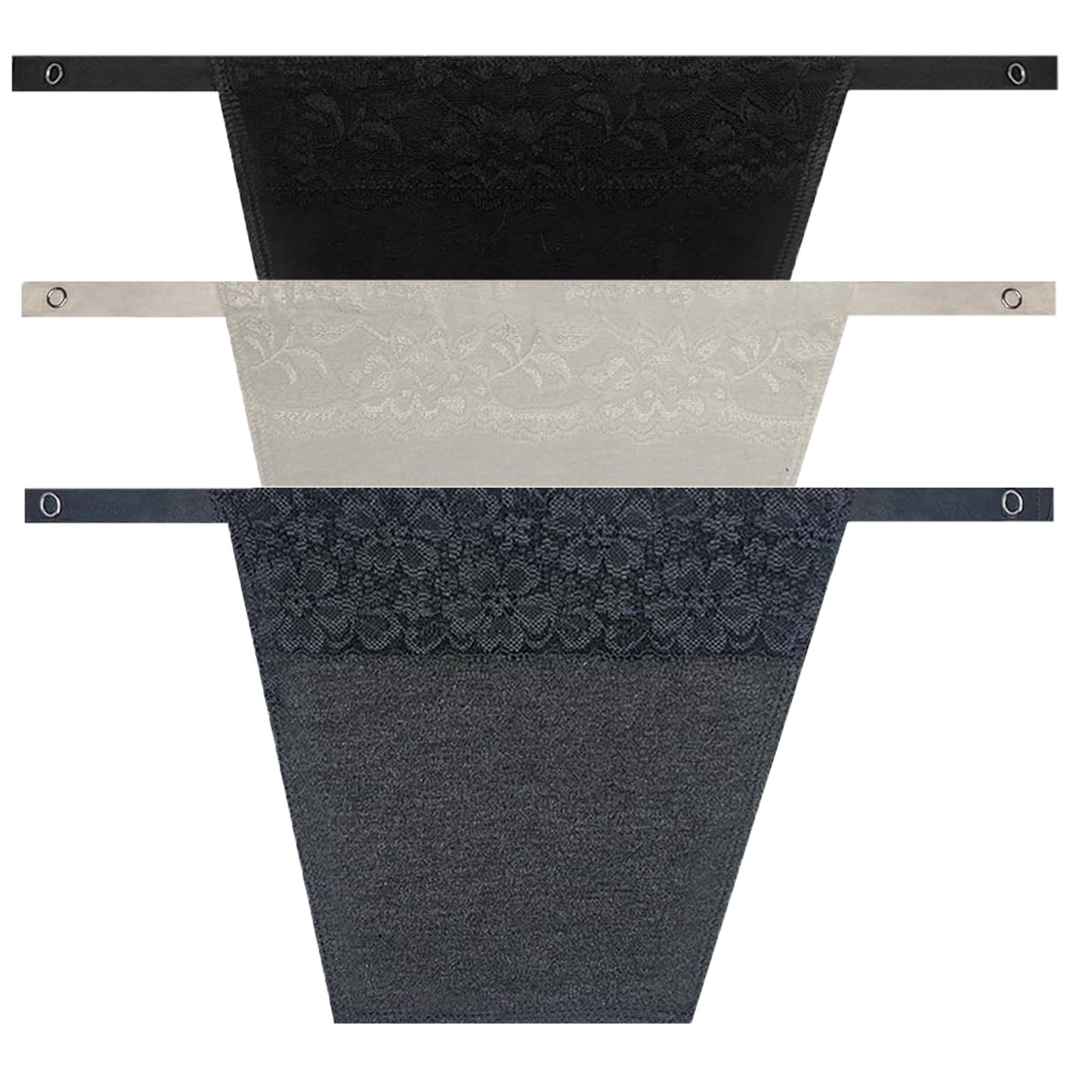 Shoppy Villa - Cotton Clip On Camisole for Women Mock Lace | Cleavage Cover | Deep Neck Cover Up Inners Cami Secret | Slip for Women Inner | Free Size | Set of 3