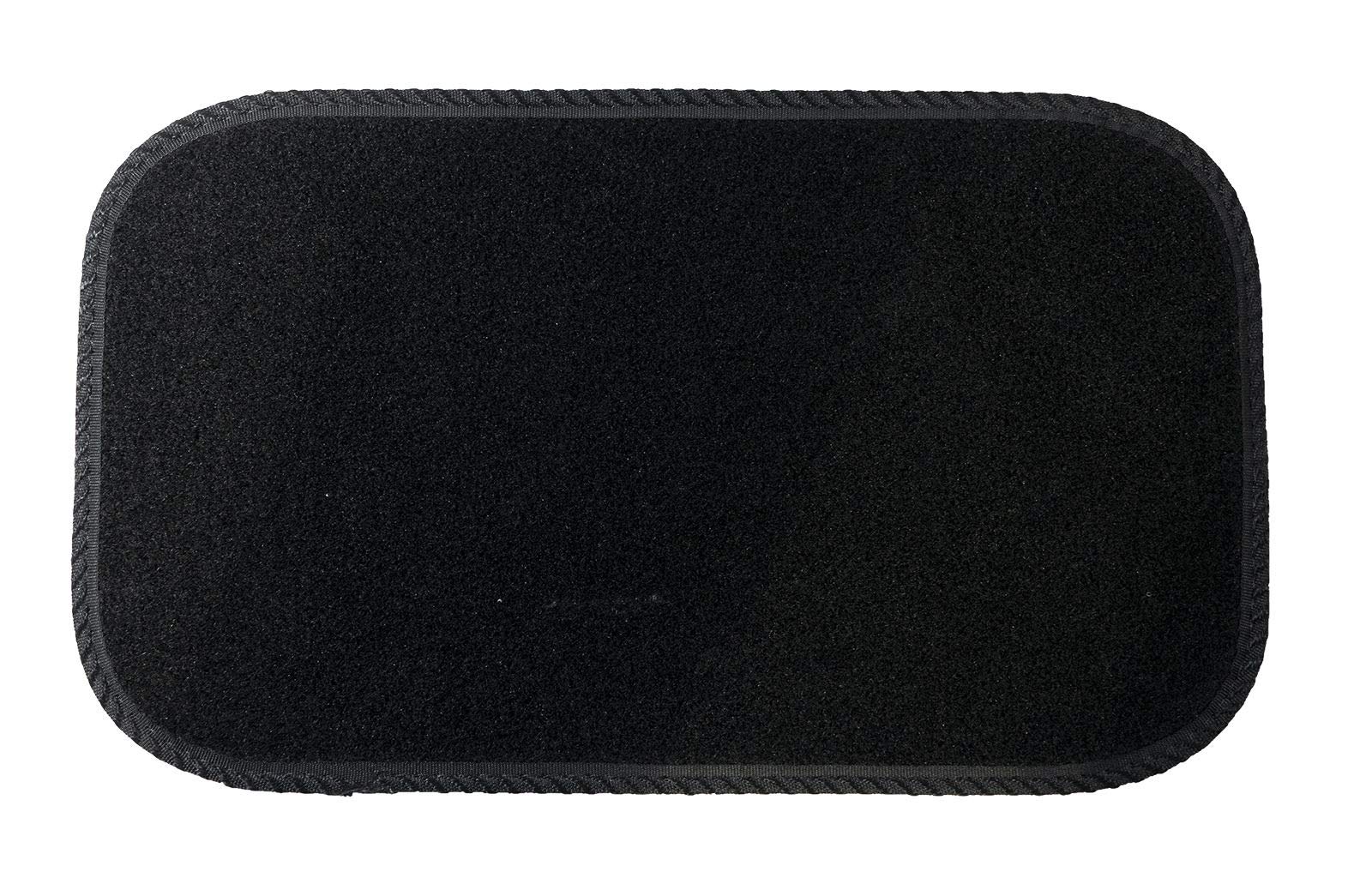 4-Piece Universal Non-Slip Car Floor Mats - Black With Coloured Lining, Heavy Duty & Waterproof
