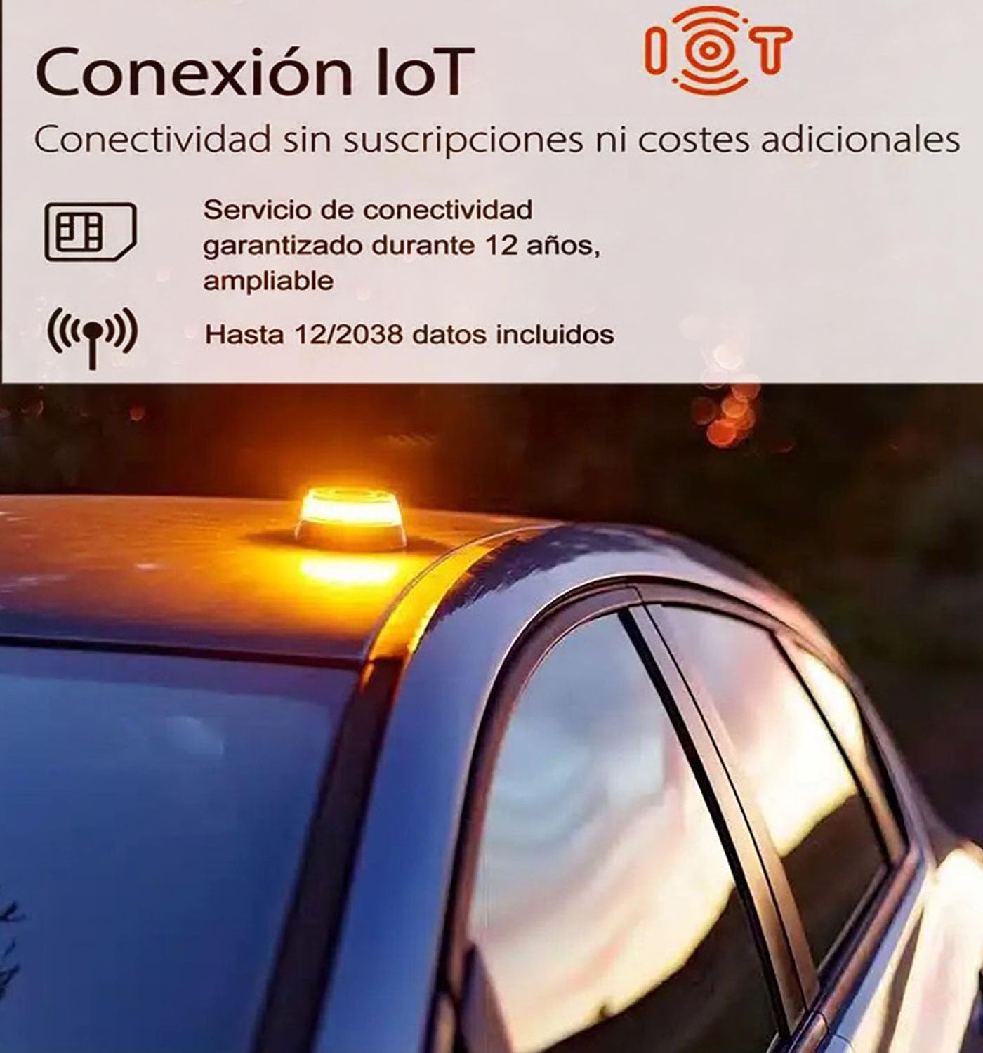 Baliza V16 Homologada DGT 3.0 Con Geolocalización - Luz LED 360º Visible +1km, Base Magnética, Conectividad Incluida Hasta 2038