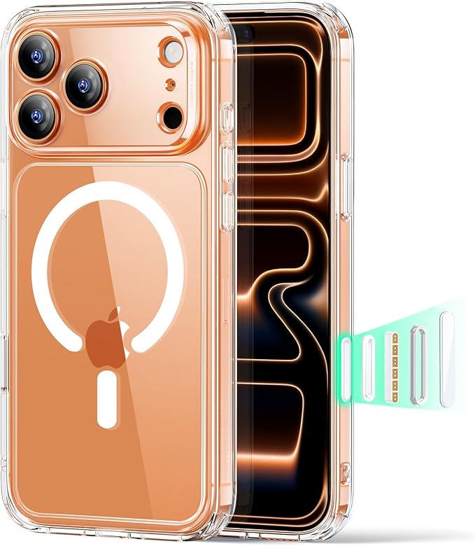 ESR for iPhone 17 Pro Case, Camera Control, Compatible with MagSafe, Shockproof Military-Grade Protection, Magnetic Phone Case for iPhone 17 Pro, Classic Hybrid Case, Clear