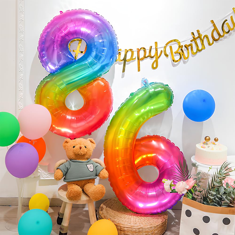 Foil Globo Número 5 Azul 40" (101cm), Inflable Helio o aire, Gigante Numeros 0-9, 10-19, 20-29, 30-100, Grande Globos Decoración para La Boda Aniversario y Cumpleaños Fiestas — view 501