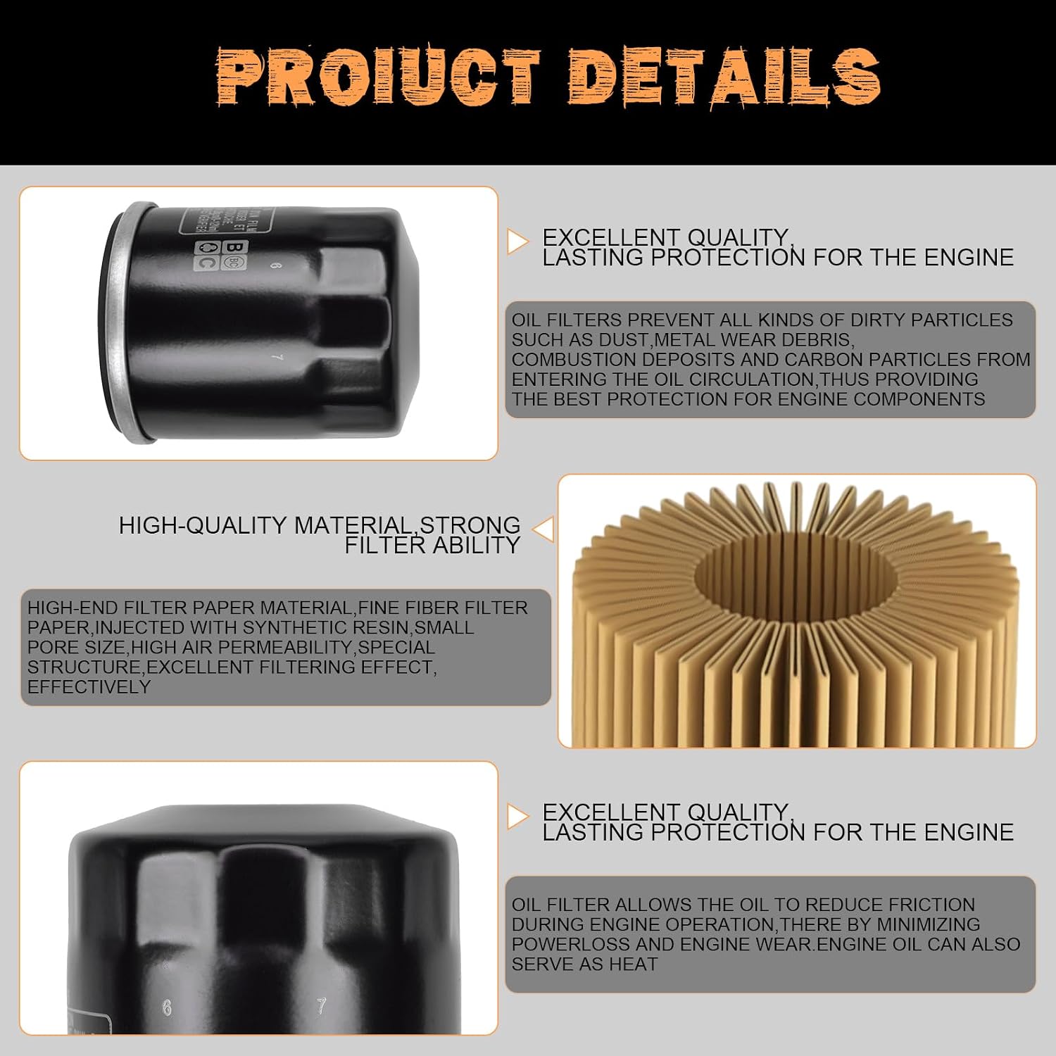 49065-2071 Oil Filter for Kawasaki-Mule 610 3100, 49065-7010 49065-2078