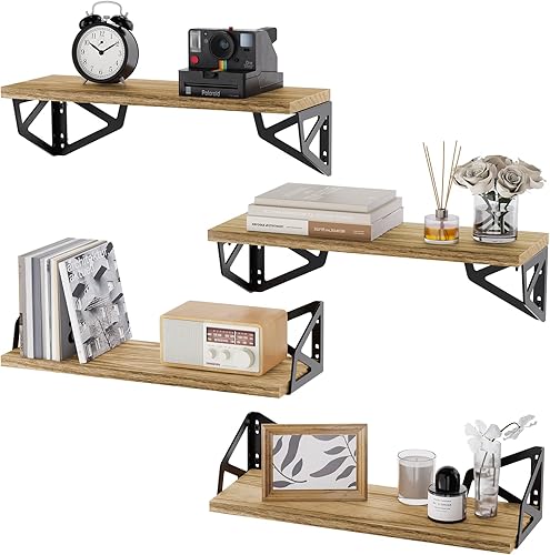 AMADA HOMEFURNISHING Estantes flotantes para pared, estantes de pared para dormitorio, para sala de estar, dormitorio, oficina, decoración y