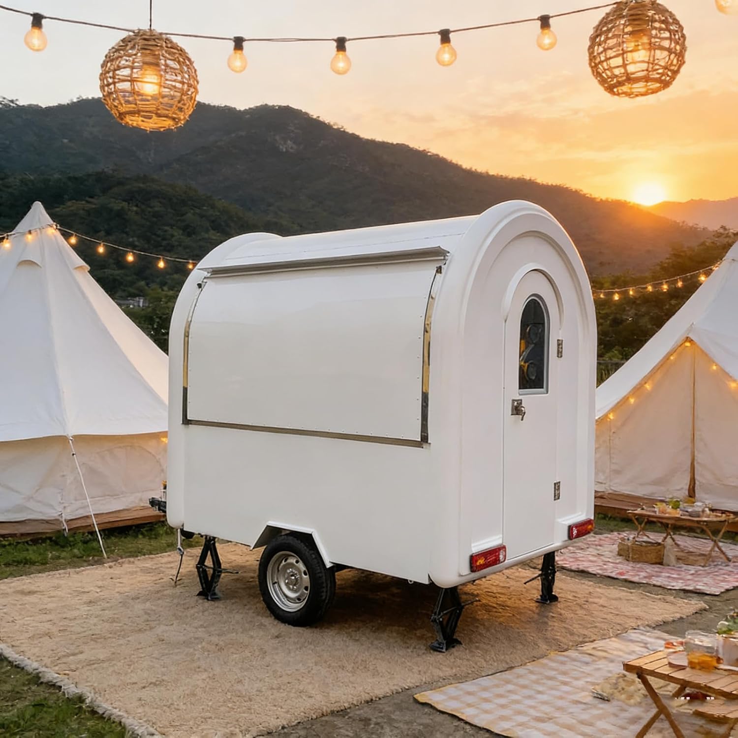 Build Your Dream Concession – Fully Equipped Food Truck Trailer – Customizable Mobile Kitchen for Hot Dog, Taco or Sandwich Business – Choose Your Griddle Size, Steam Table Configuration