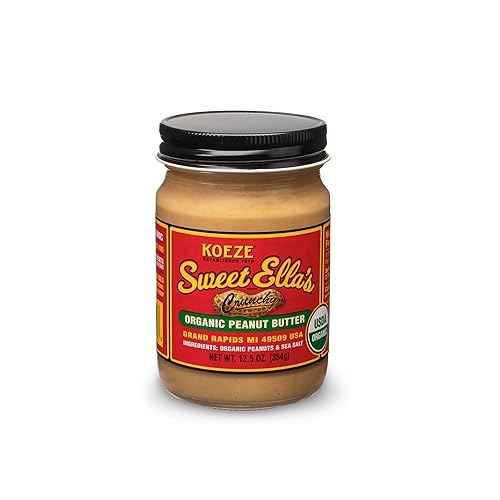 Sweet Ella's Mantequilla de maní orgánica crujiente (12.5 onzas) - Caja de 6