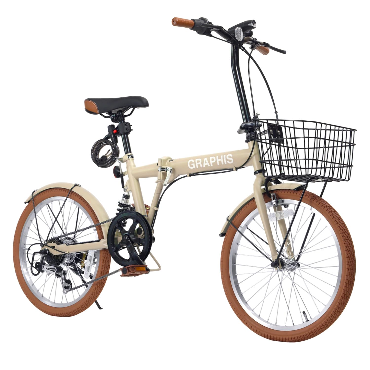 Amazon | GRAPHIS(グラフィス) 折りたたみ自転車20インチ 6段変速 GR 
