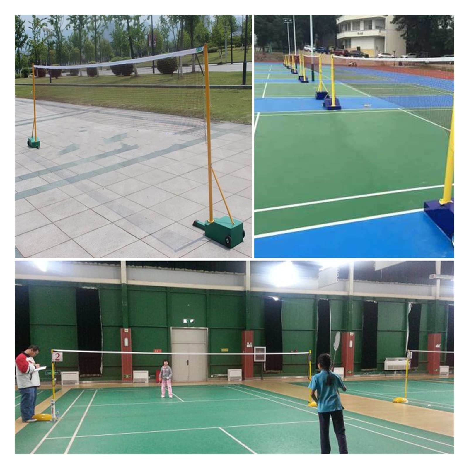 Trening profesjonalny Mesh Standard Badminton Net Sport Net Net Outdoor Tennis Vileyball Net Net Net 6.2 * 0,64M (Color : Green)