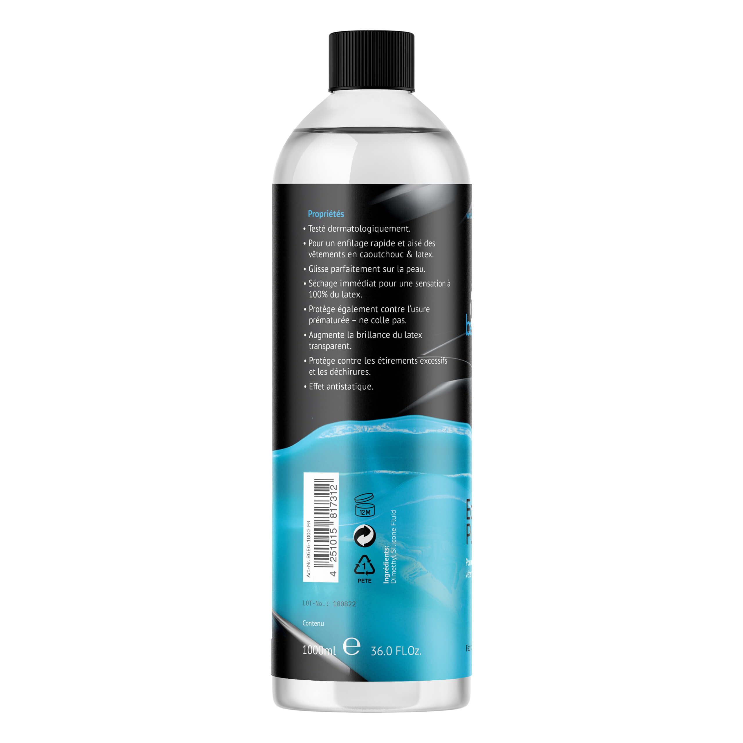 Latex Care Kit 1000 - Perfect SHINE-Latex Polish - Easy GLIDE-Latex Dressing AID Spécial WASH LATEX-Détergent spécial