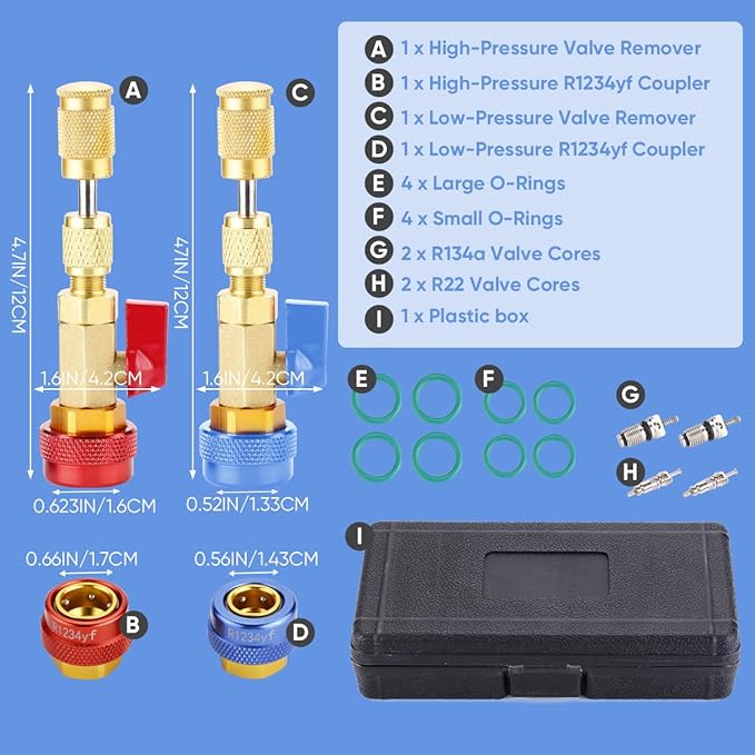 Juego de Herramientas para Remover e Instalar Válvulas de Aire Acondicionado Automotriz miniatura 6