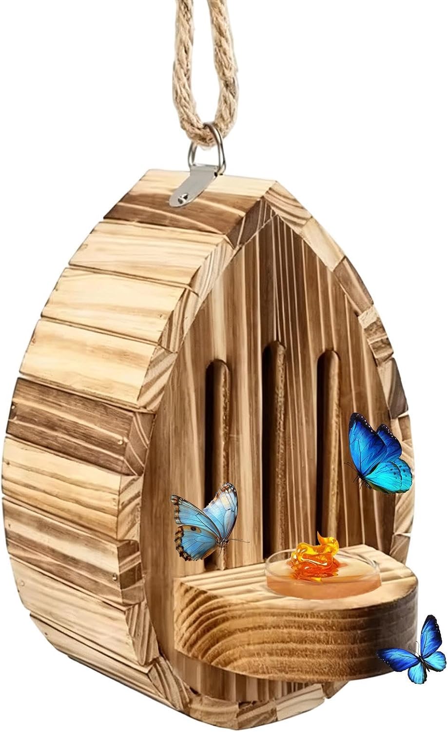Butterfly Houses for Garden Teardrop-Shaped Multifunctional Shelter Feeder