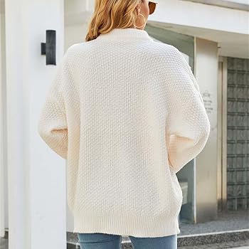 Pull Femme Ann Taylor LOFT, Taille XS, Couleur Crème, Tricot Ajouré, Manches Longues
