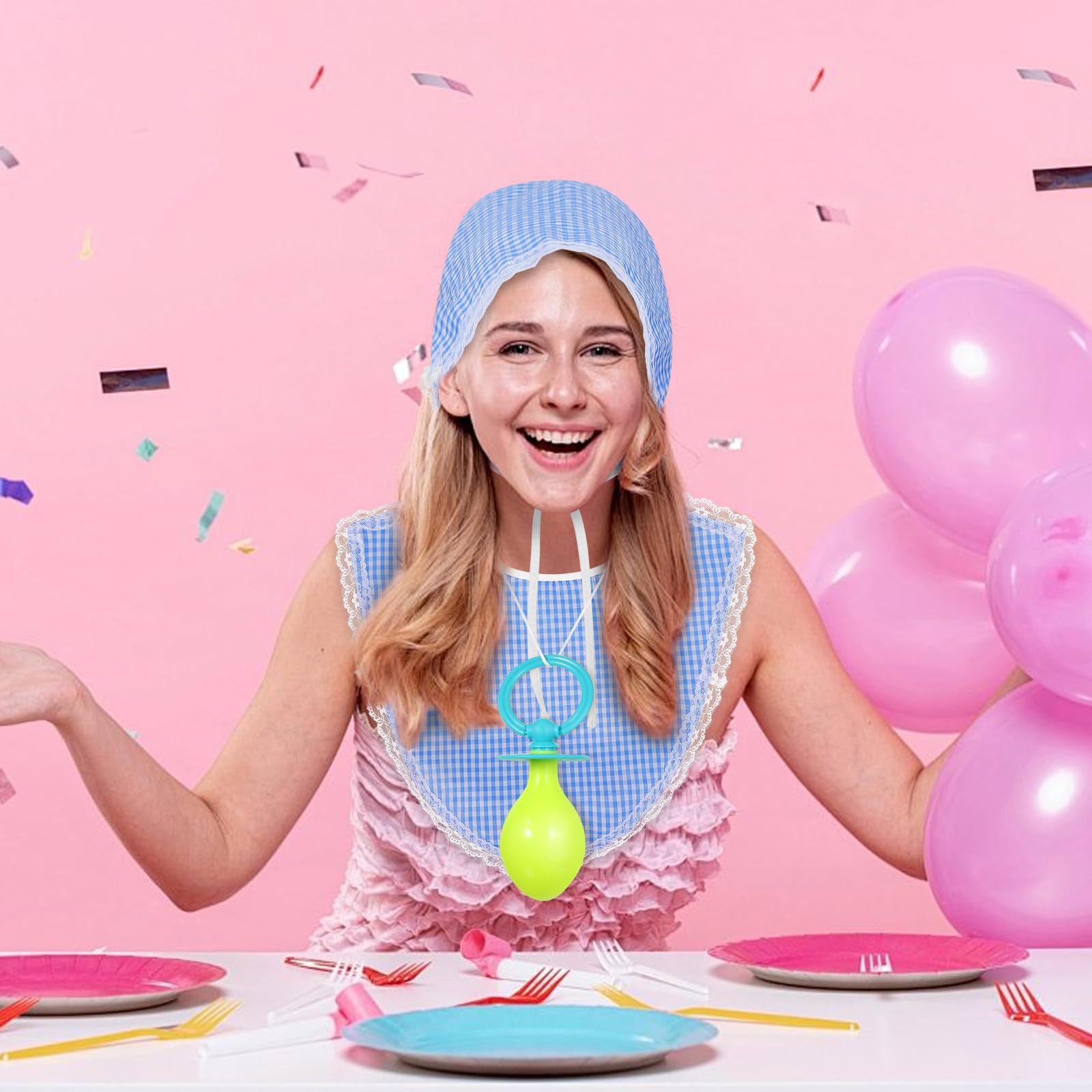 VALICLUD Disfraz de Bebe Adulto 2 Juegos de Gorro y Chupete para Fiestas y Eventos, Accesorios para Bebés Diseño Llamativo y Durabilidad Prolongada
