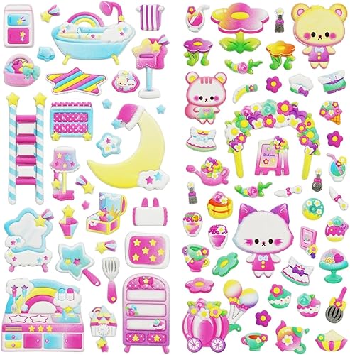 Miniatura 4 de IMNEXT2U Cute Fashion Stickers Decals for Laptop, Water Bottle, Hydroflasks, Scapbooking, Planner Pack for Teens, Girls, Kids - Pack of 4