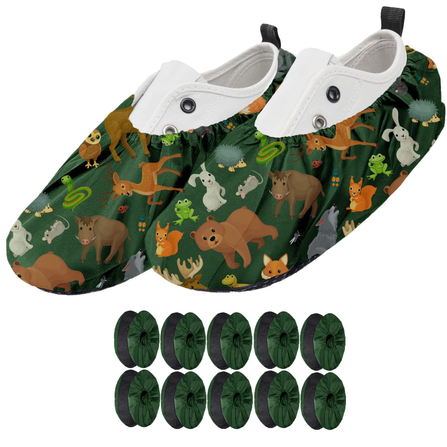 Couvre-chaussures réutilisables enfants Ferocity lavables en polyester hydrofuge x5 - 8