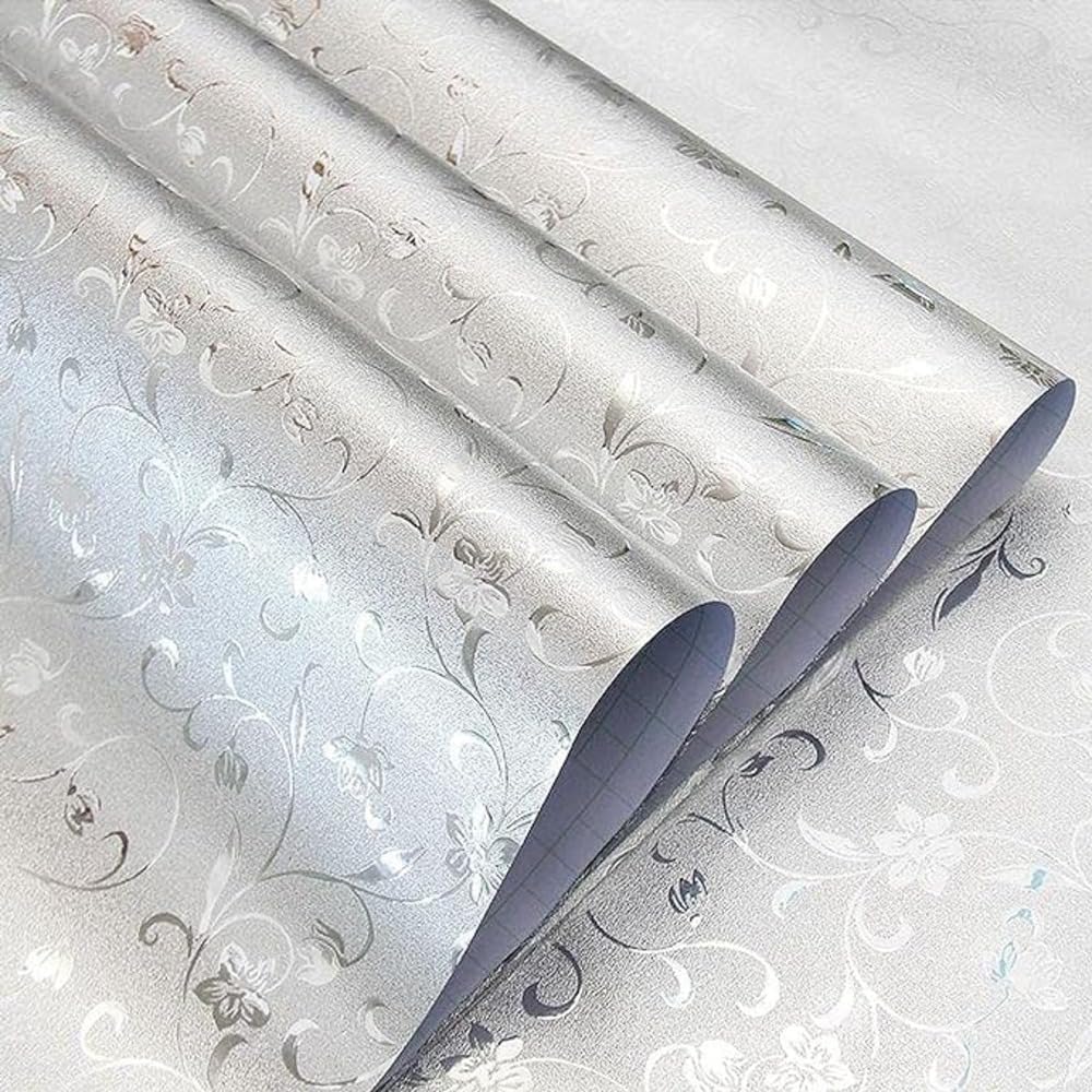 HOMEGURU HG-Premium Wall Stickers DIY Wallpaper Vinyl Marble Peel and Stick Waterproof Wallpaper for Home Kitchen Countertop Cabinet Furniture Oil Proof Kitchen Stickers (HG-Silver Flower) (B0DGGSDNYK) Amazon Price History, Amazon Price Tracker