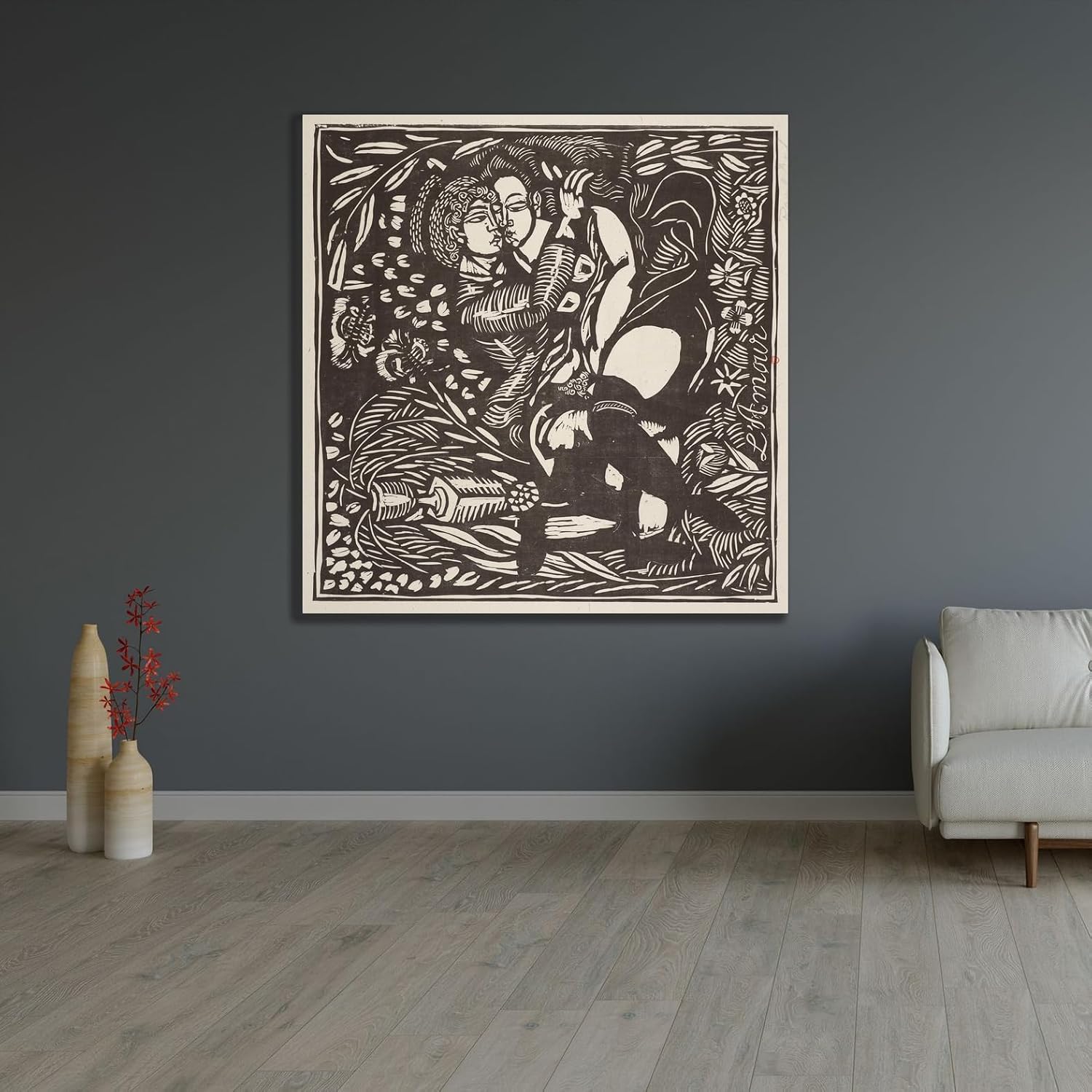 ArtDirect Love (1910) Unframed Art Print Giclee Poster by Raoul Dufy - Ready for Framing with Customization Sizes 8x8, 11x11, 16x16, 24x25, 36x37 and 48x49 inches (968679il)