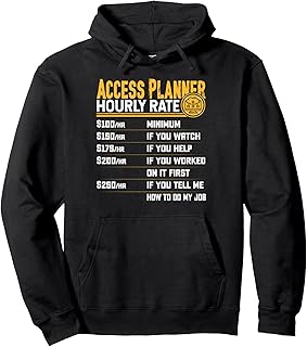 Access Planner Hourly Rate - Funny Access Planning Lover Pullover Hoodie