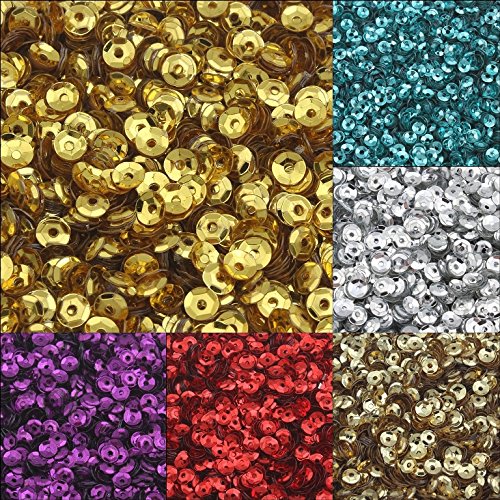 Perlin, 12000 pieces. Sequins Diameter 4 mm 10 Colours Set Bowl Domed for DIY Clothing and Jewellery Craft Metallic Crafts - Image 2