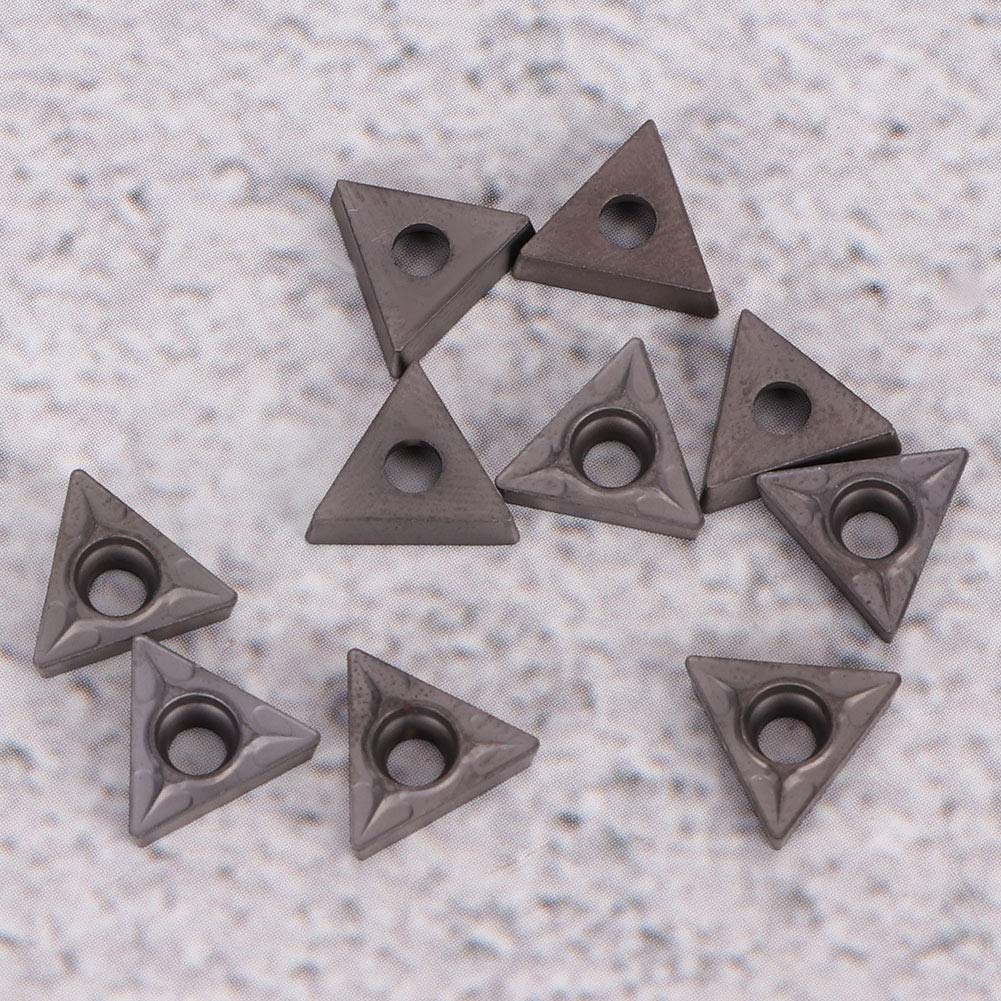 Lot de 10 Inserts en Carbure Tcmt110204 Tcmt110204, Tcmt090204 VP15TF Remplacement de Lame D'insertion de Tournage CNC avec Boîte en Plastique pour Finition en Acier Inoxydable