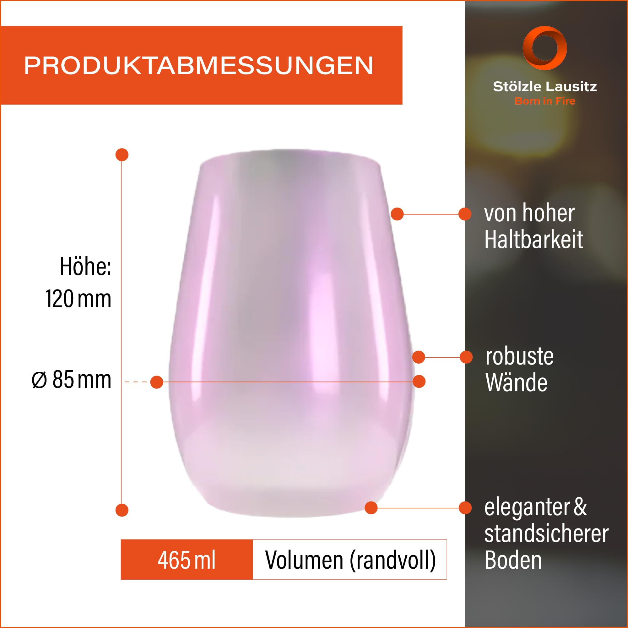 Stölzle Lausitz Mirror Longdrinkgläser Iodin-Weiß 465 ml, 6er-Set | Iodin-weiße Longdrinkbecher in verspiegelter Optik für Wasser, Saft und Cocktails, stoßfest & spülmaschinengeeignet