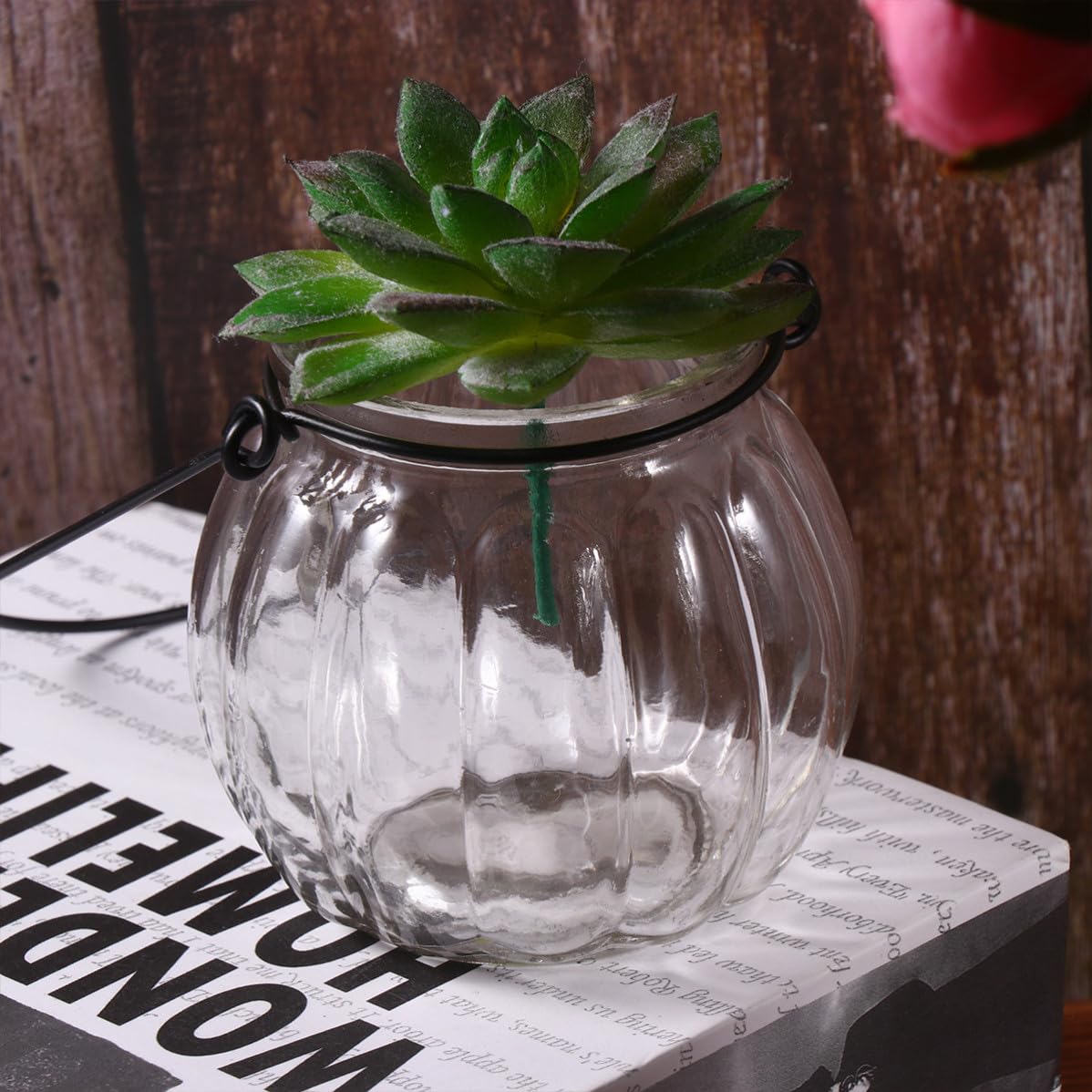 Vaso in Vetro Trasparente, Vaso Floreale a Bottiglia Stile Moderno Semplice, per Casa e Hotel, Decorazione per Composizioni Floreali e Fiori Secchi