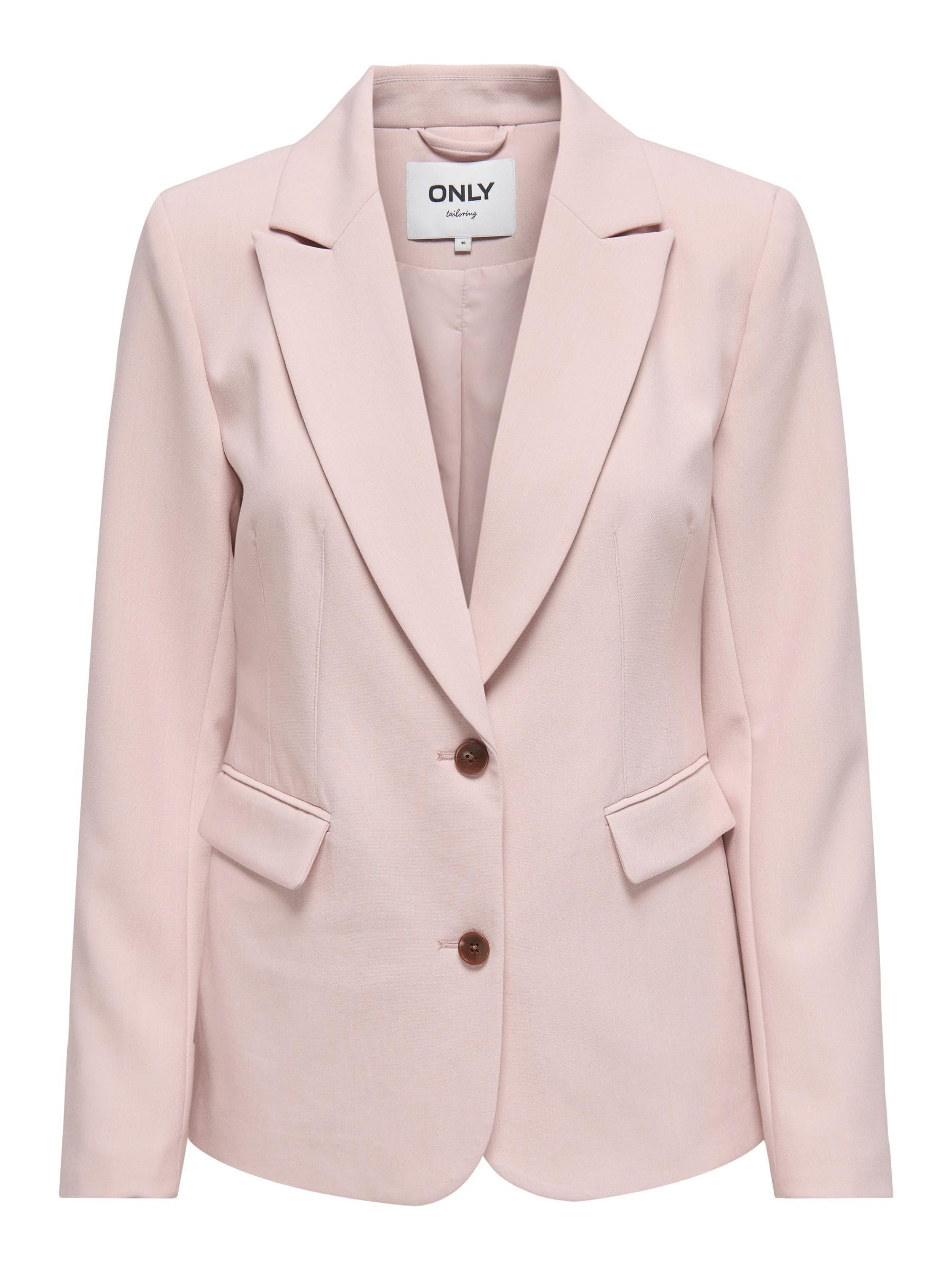Blazer ONLY Violet Glacé Chiné Taille 38 Blazer ONLY Onlraven Life - Fit Long Violet Glacé Pour Femme Blazer Violet Glacé