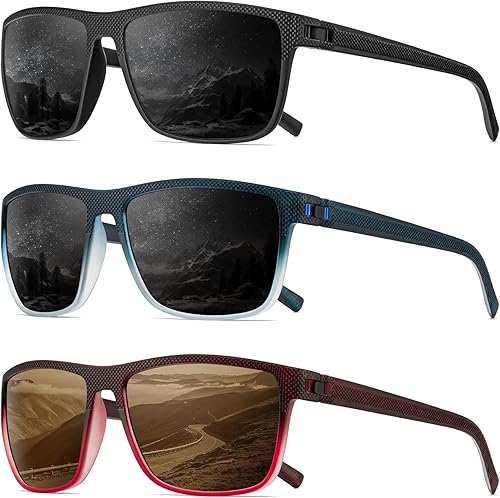 Miniatura 34 de Gafas de sol polarizadas para hombre, anteojos de sol polarizados con protección UV, lentes de sol ligeras para conducir, pescar, jugar al golf