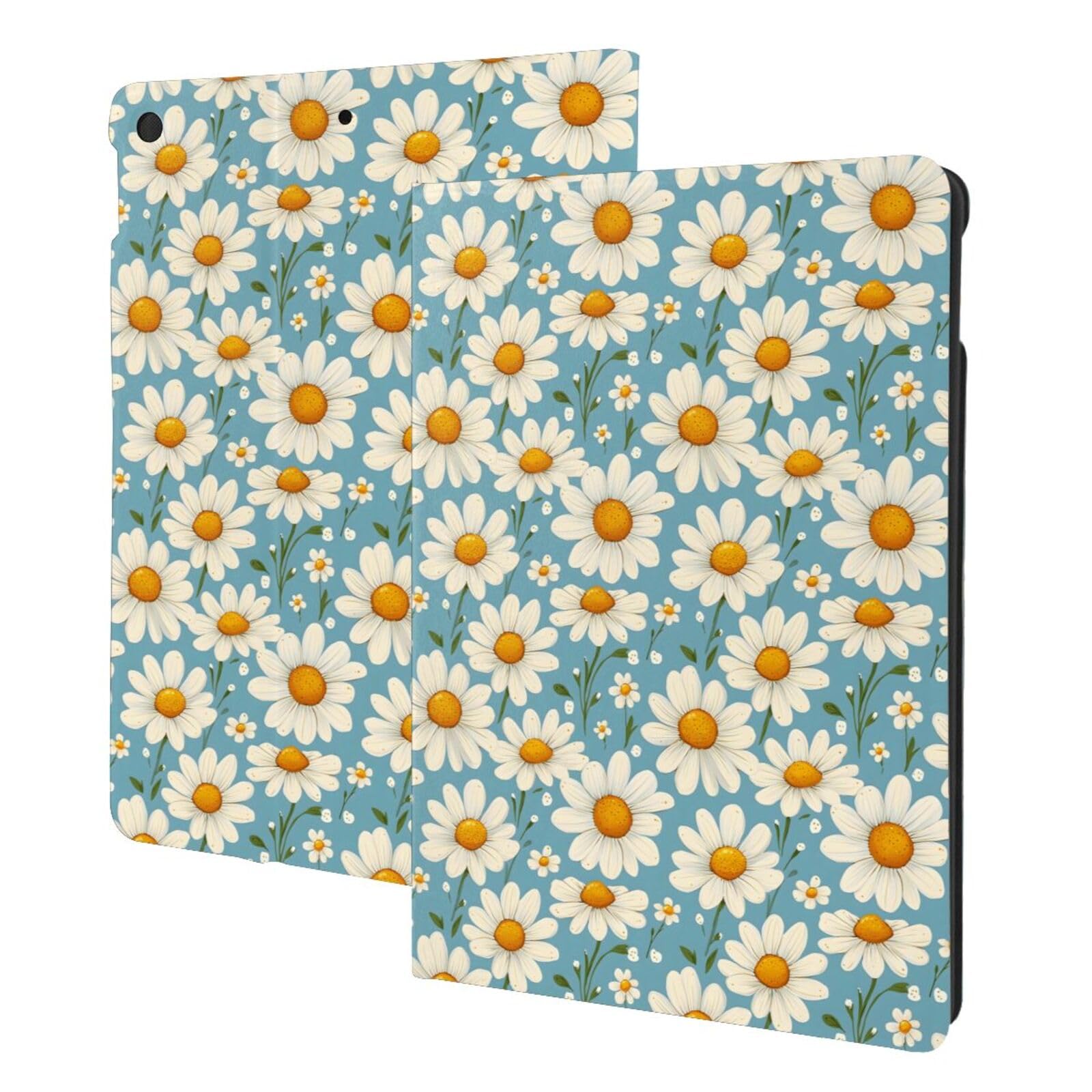 Étui iPad 10.2 compatible iPad 9e 8e 7e génération imprimé floral bleu - 6