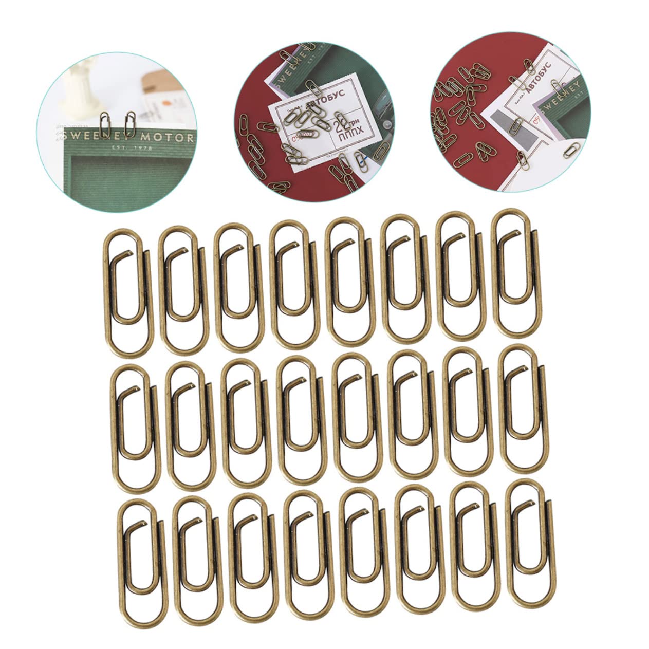 SHINEOFI 5 Juegos Clip De Papel Clip De Papel Clips De Carpeta Clips De Papel Clip De Carpeta Material De Oficina Clips De Papel Antiguos Clips De Papel Para Papeleo Metal 100 Piezas X 5