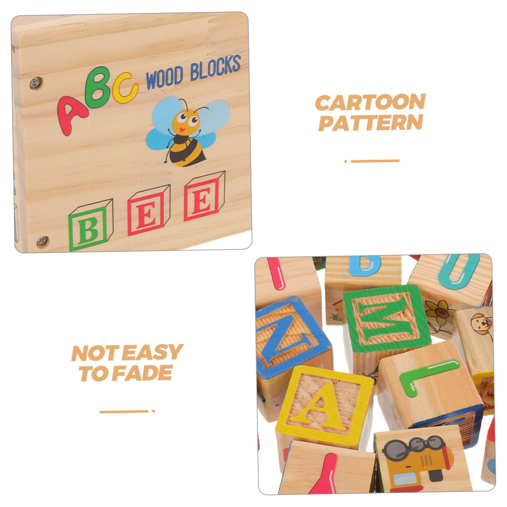 Hohopeti Bloques de Madera para Letras del Alfabeto y Números Mayúsculas Apilables y Coloridos Juguetes Montessori Educativos para Preescolares de Seguro y Natural para Desarrollo y