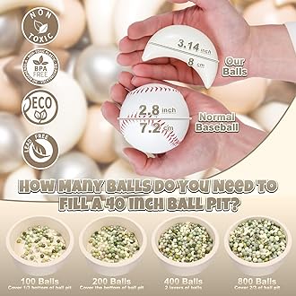 GOGOSO Ball Pit Balls Stars Moon Shapes Plastic Pitballs for Toddler Play Tent Baby Photo Props Kids Pool Water Toys Kiddie Pool Party Decor, Coffee+Beige Mix Cream Colors +Pearl Colors,200PCS