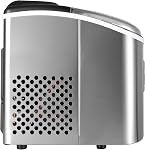 Frigidaire EFIC103-AMZ-SC Counter Top Maker avec seau de glace surdimensionné, acier inoxydable, fonction de nettoyage automatique, service lourd, inoxydable