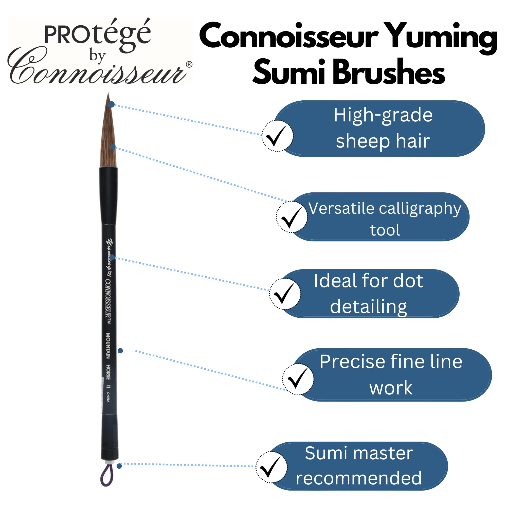 Connoisseur Artist Sumi pędzel naturalny